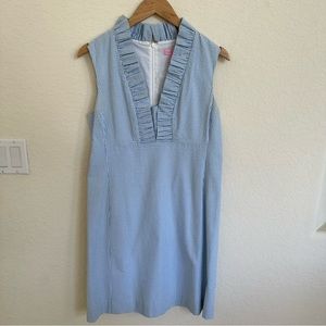 Lilly Pulitzer Tisbury Seersucker Shift Dress Sz 10